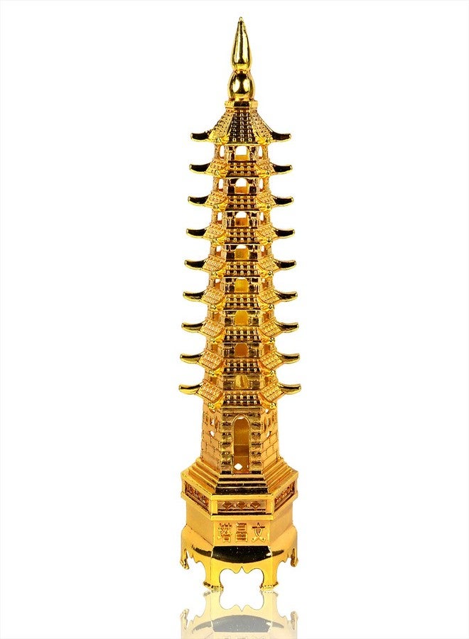 Crystu Feng Shui Pagoda Education Metal Tower for Students Studies | Education Tower for Study Table | Education Tower Vastu Size : 12.5cm - Image 2